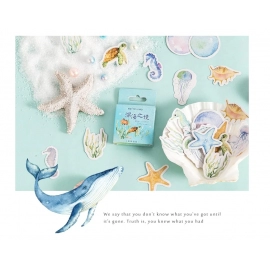46 Pcs Ocean Stickers Cute Sea Animal Art Stickers..