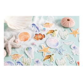 46 Pcs Ocean Stickers Cute Sea Animal Art Stickers For Scrapbooking Craft Supplies