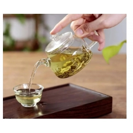 Small Capacity 200ML Transparent Glass Teapot With Filter Heat-Resistant Flower Tea Kettle Household Kung Fu Tea Pot Teaware