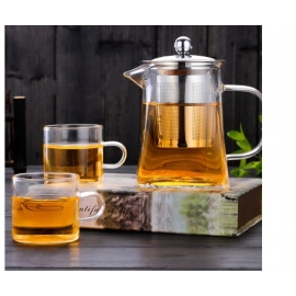 Glass Teapot with Infuser Tea Set Kettle Maker Infusers Jug Teaware Kitchen Dining Bar Home Tea Kit Glass Teapot Samovar