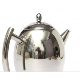 Stainless Steel Teapot Kitchen Home Large Capacity Teapot Kettle Coffee Pot Cold Kettle with Removable Mesh Filter Teaware