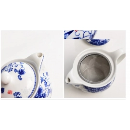 Chinese Blue and white porcelain tea pot,Exquisite Ceramic Teapot Kettle,Kung Fu Tea Set,Porcelain Teaware Flower Tea Pot