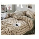 Stripe Bedding Comforter Set with Pillowcase bed sheet Single Full Size Bed Linen Duvet Cover Set Queen/King Double Single Bed