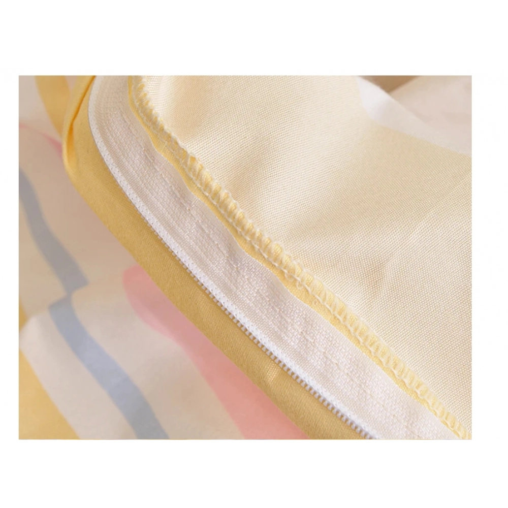 Queen Quilt Cover Sets Yellow Striped Duvet Cover with Pillowcase cobertor 2 plazas cama King Size dekbedovertrek 240x220 Cover