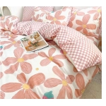 Ins Flowers Bedding Set Simple Flat Bed Sheet Duvet Cover Twin Full Queen Nordic Bed Linen Boy Girl Bed Linenss