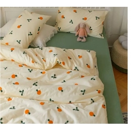 Ins Flowers Bedding Set Simple Flat Bed Sheet Duvet Cover Twin Full Queen Nordic Bed Linen Boy Girl Bed Linenss